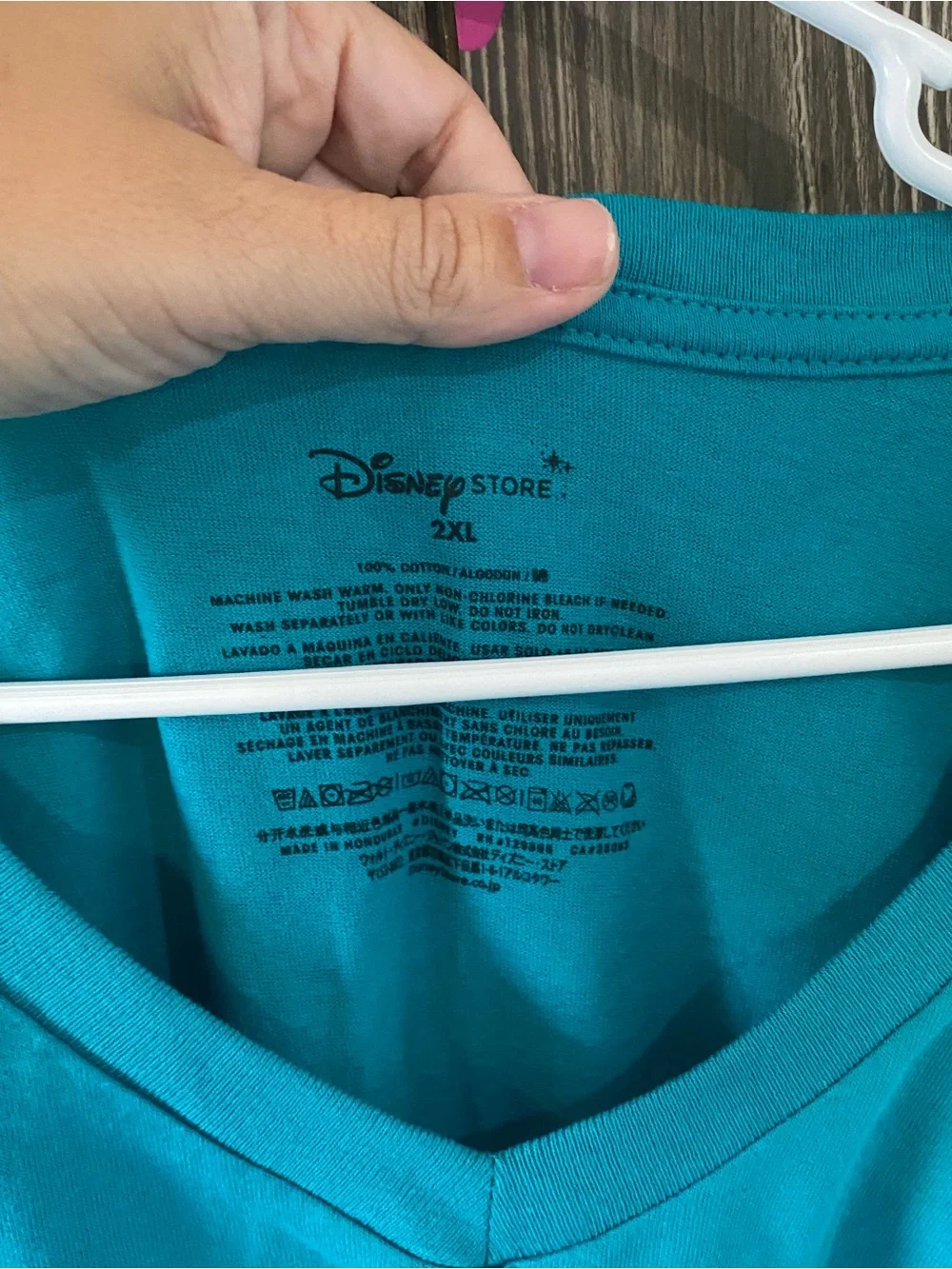 Disney Teal Elsa Graphic V-Neck Shirt - Picture 6 of 6